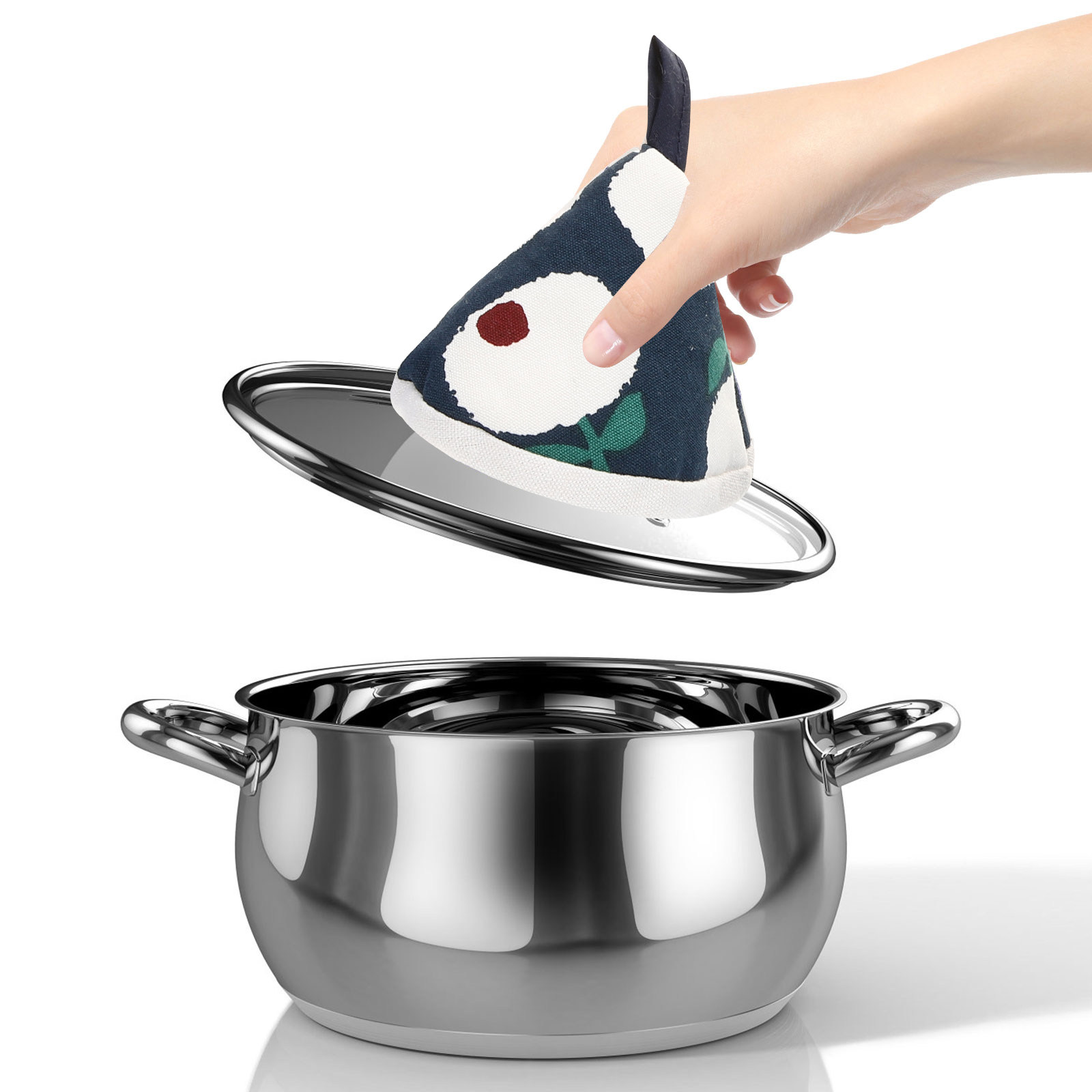 Kitchen Gadgets Ideas - 4개입 삼각형 냄비 뚜껑 손잡이 커버,