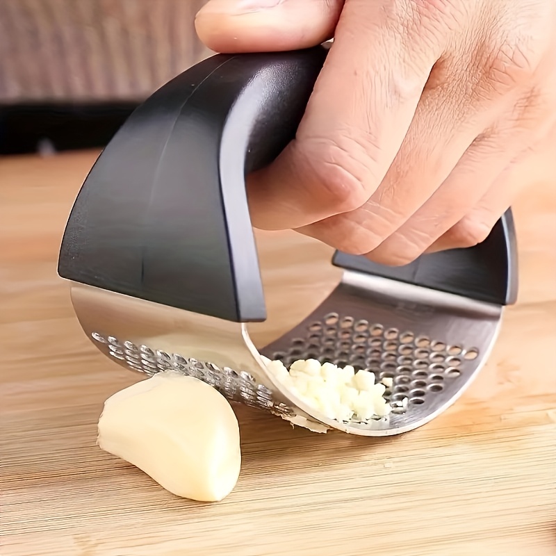 Manual Garlic Press - 1A 수동 마늘 프레스, 검정색 손잡이,