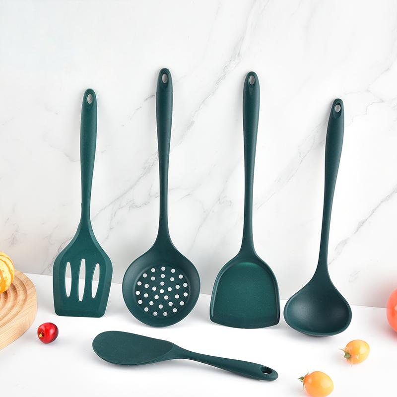Kitchen Gadgets Green - 5개입 식품 등급 실리콘 주방 도구