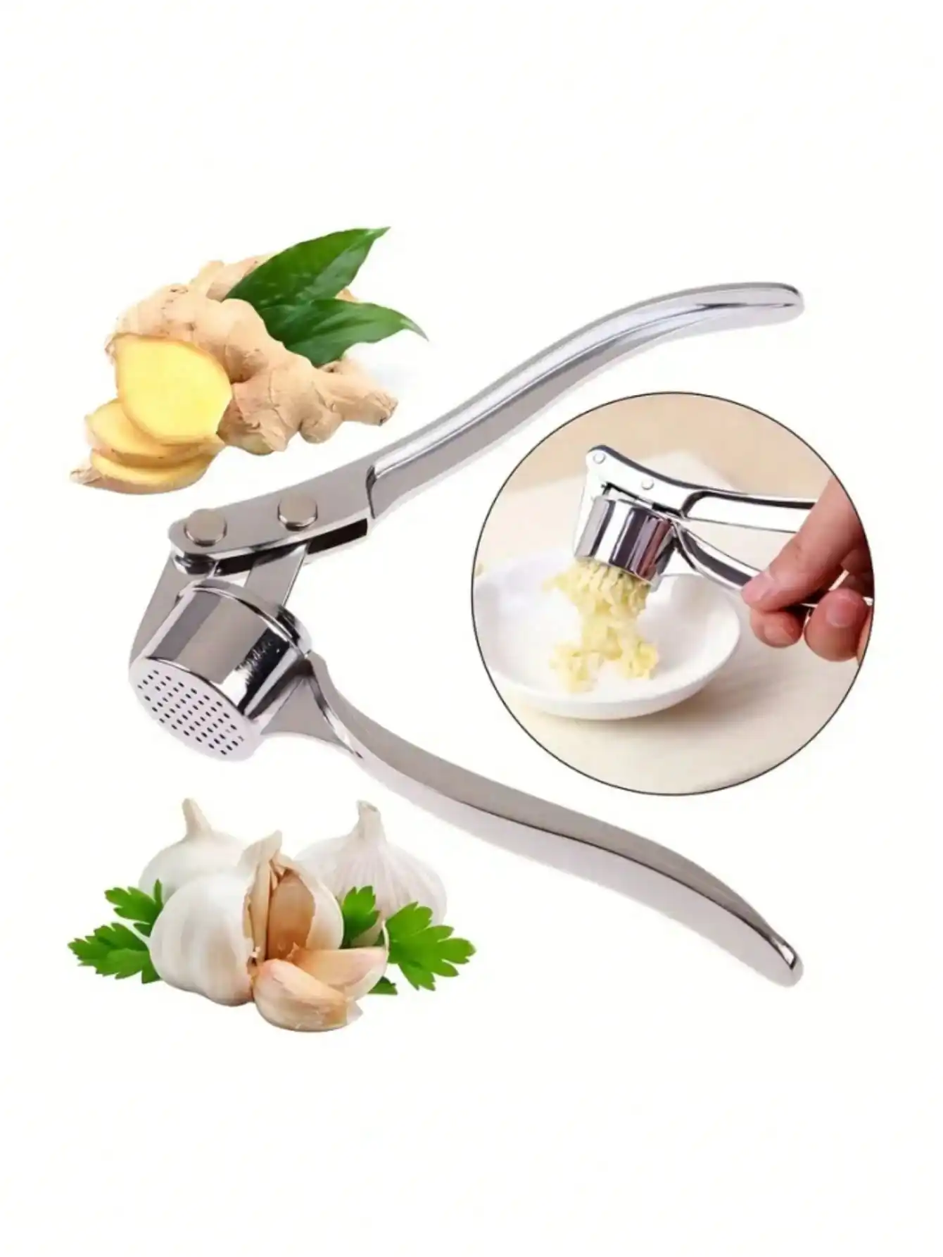 Manual Garlic Press - 주방용 마늘 프레스 분쇄기 스테인리스 스틸