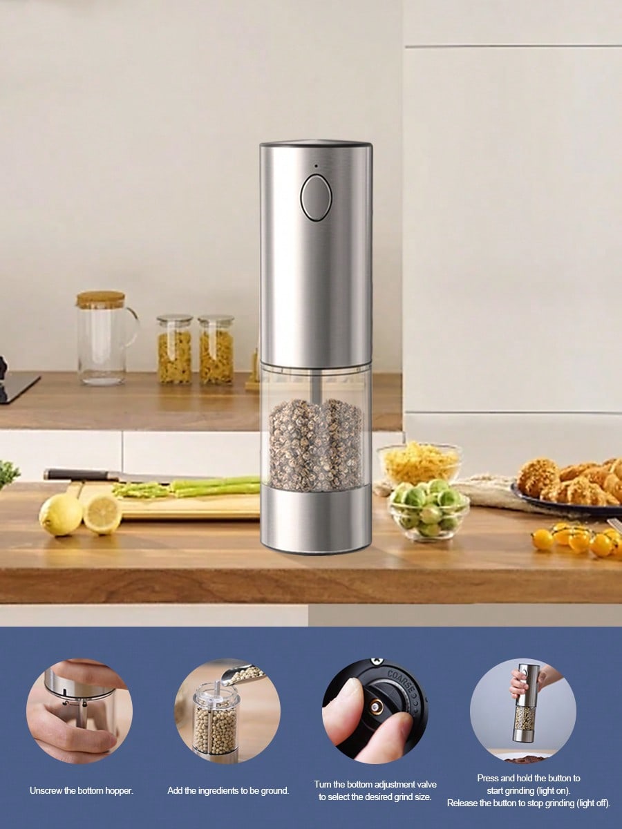 Kitchen Gadgets Ideas - 2피스 전기 소금 후추 분쇄기 세트,