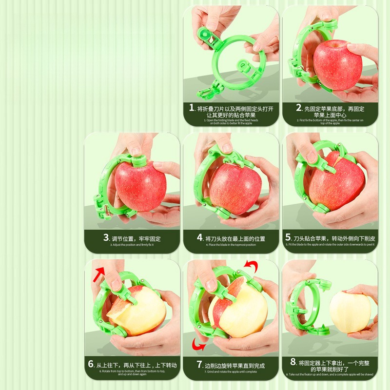 휴대용 회전식 사과 껍질 벗기기 스파이럴 슬라이서 과일 - Kitchen Gadgets Ideas 리뷰 및 가격