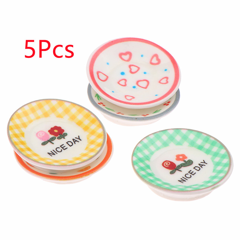 5Pcs 1/12 인형 집 미니 접시 요리 모델 인형  - Kitchen Gadgets Best 리뷰 및 가격