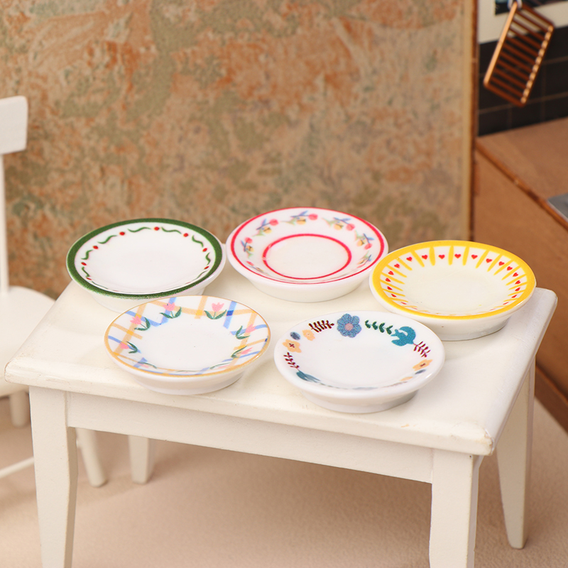 5Pcs 1/12 인형 집 미니 접시 요리 모델 인형  - Kitchen Gadgets Best 리뷰 및 가격