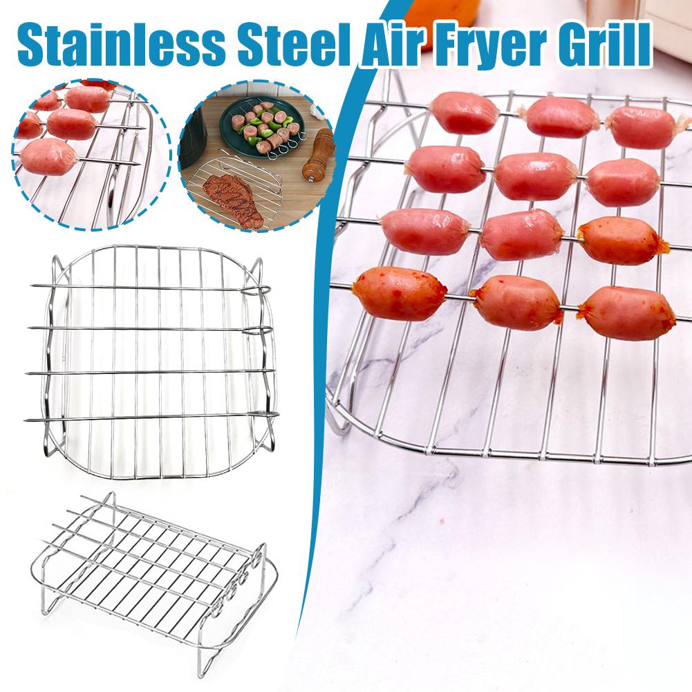 스테인리스 스틸 에어 프라이어 바베큐 그릴 4핀 전기  - Air Fryer Accessories 리뷰 및 가격