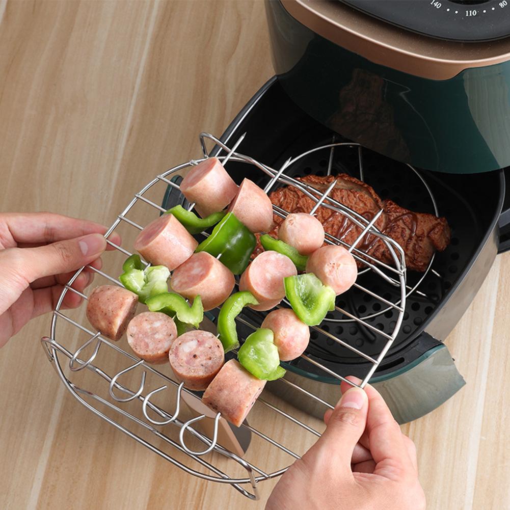 스테인리스 스틸 에어 프라이어 바베큐 그릴 4핀 전기  - Air Fryer Accessories 리뷰 및 가격