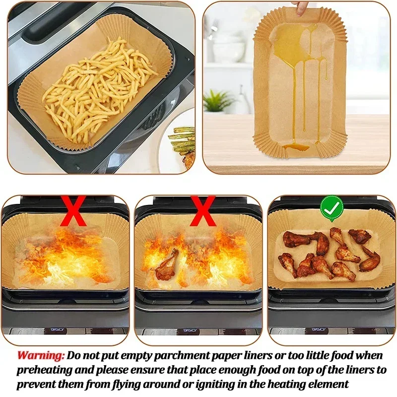 일회용 에어 프라이어 종이 붙지 않는 주방 베이킹 에어 - Air Fryer Accessories 리뷰 및 가격