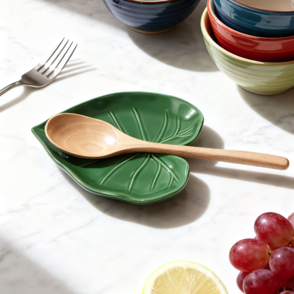 주방용품 세라믹 잎 모양 스푼 홀더 내열성 녹색 주걱  - Kitchen Gadgets Green 리뷰 및 가격