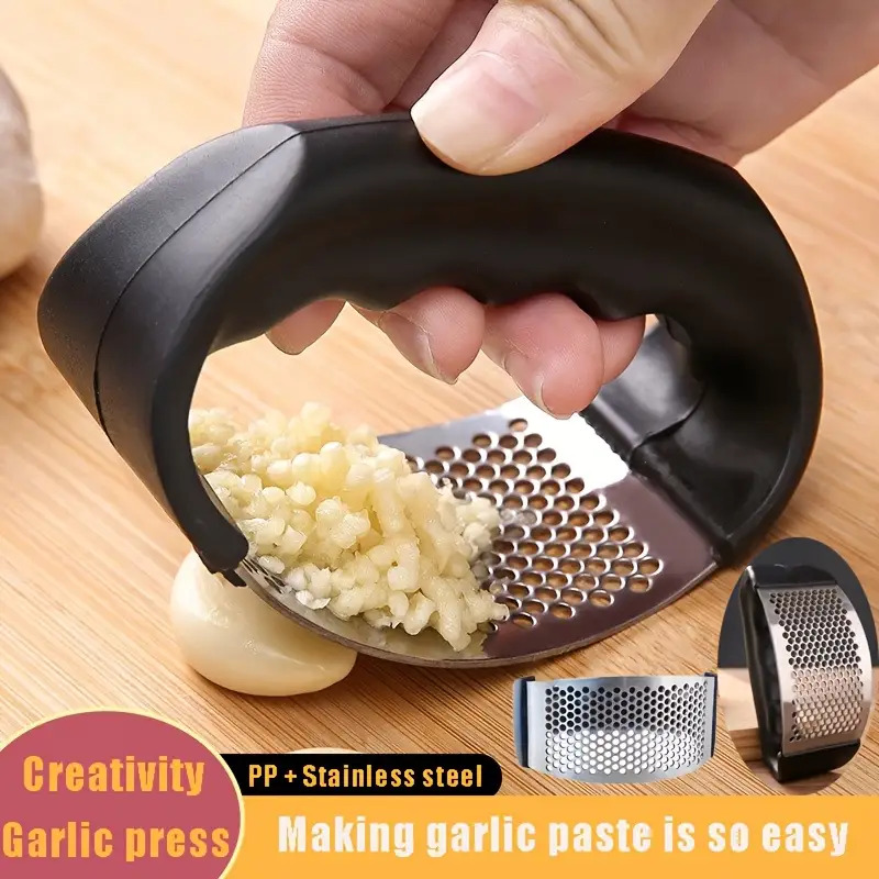 1A 수동 마늘 프레스, 검정색 손잡이, 고강도 410 - Manual Garlic Press 리뷰 및 가격