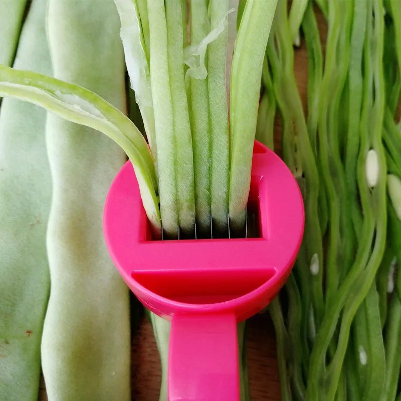 콩 슬라이서 녹색 콩 슬라이서 커터 컷 과일 야채 스트 - Kitchen Gadgets Green 리뷰 및 가격