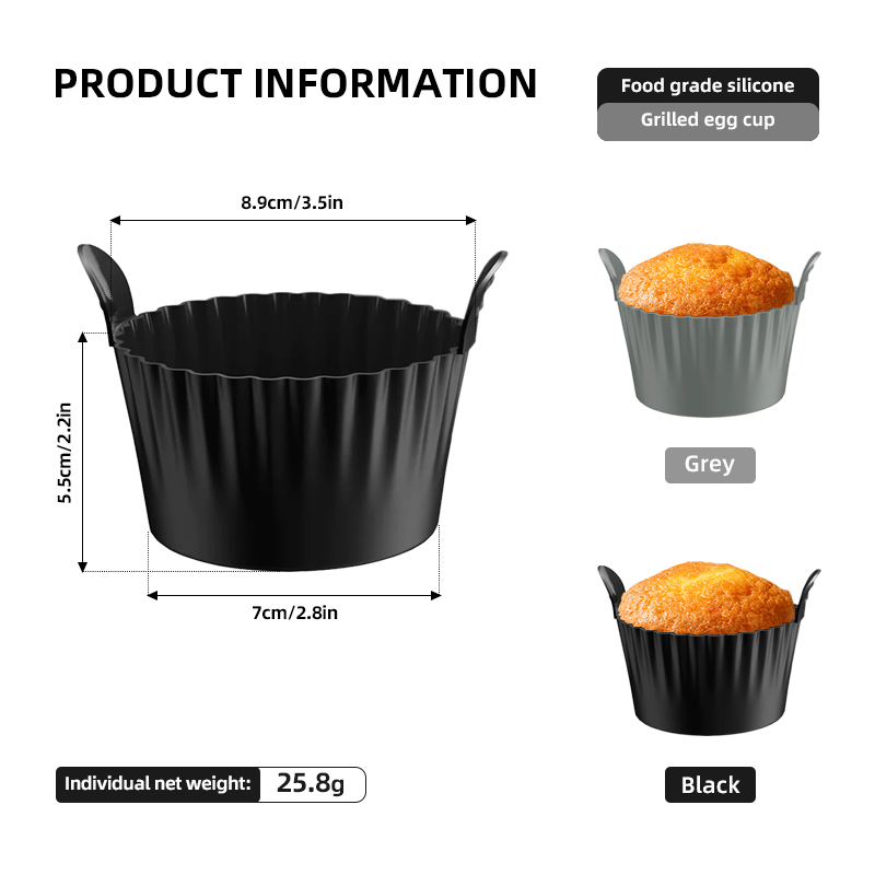 4개/6개 실리콘 에그컵 포처 논스틱 전자레인지용 에그 - Air Fryer Accessories 리뷰 및 가격