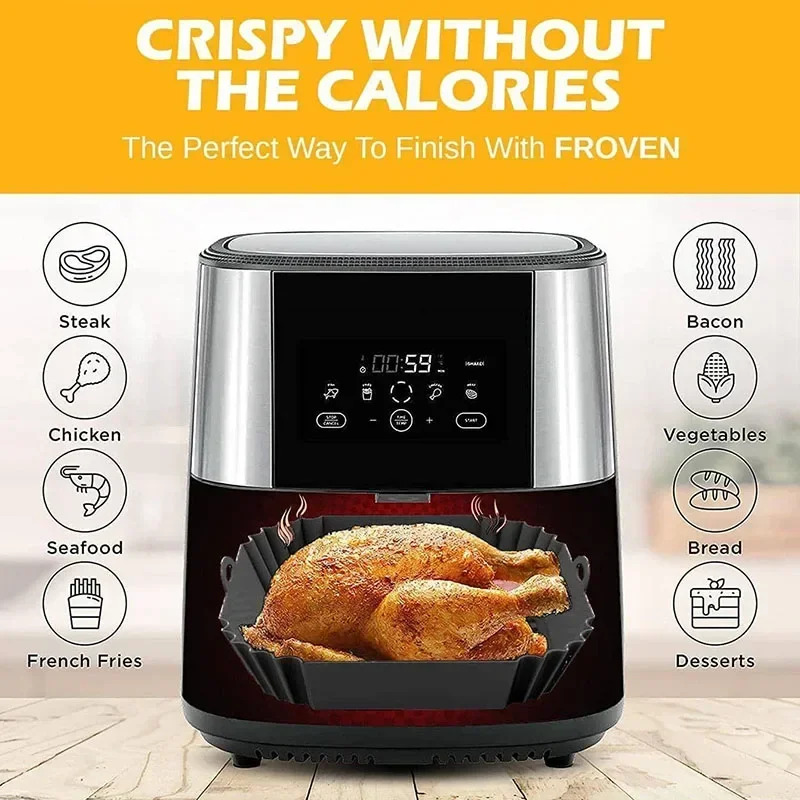 1개 실리콘 에어프라이어 바구니, 피자 튀김 치킨 베이 - Air Fryer Accessories 리뷰 및 가격