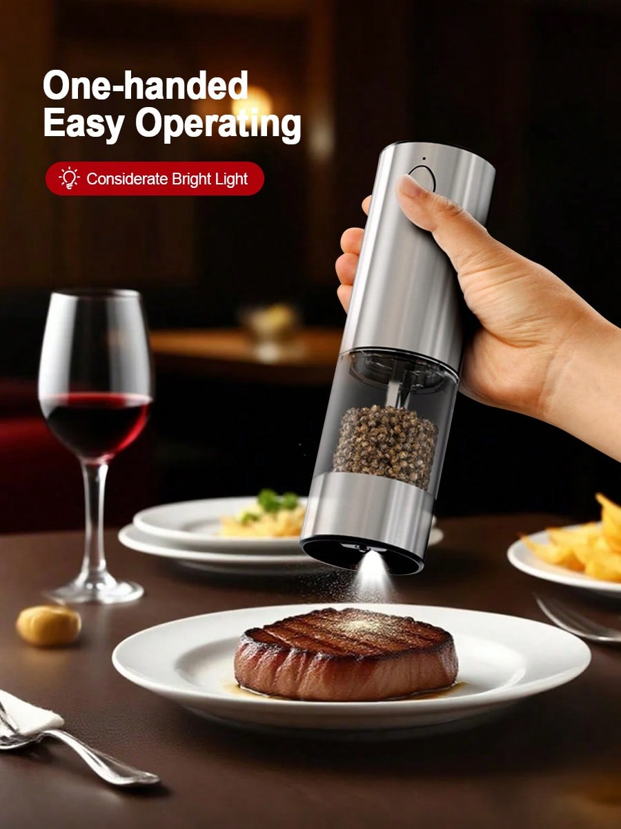 2피스 전기 소금 후추 분쇄기 세트, USB 충전, L - Kitchen Gadgets Ideas 리뷰 및 가격