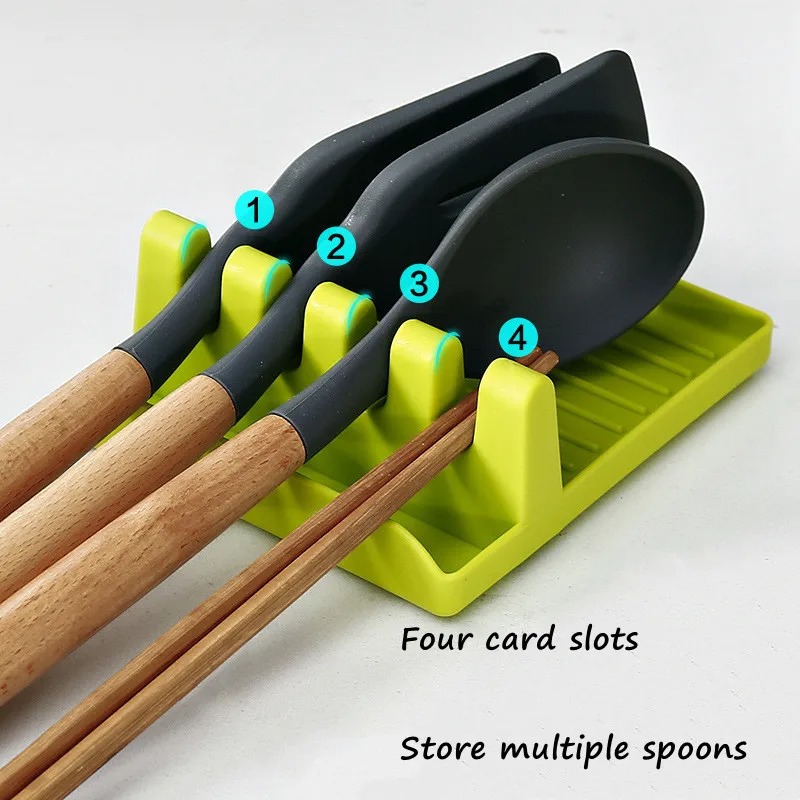 새로운 녹색 냄비 뚜껑 랙 스탠드 플라스틱 숟가락 홀더 - Kitchen Gadgets Under 100 리뷰 및 가격