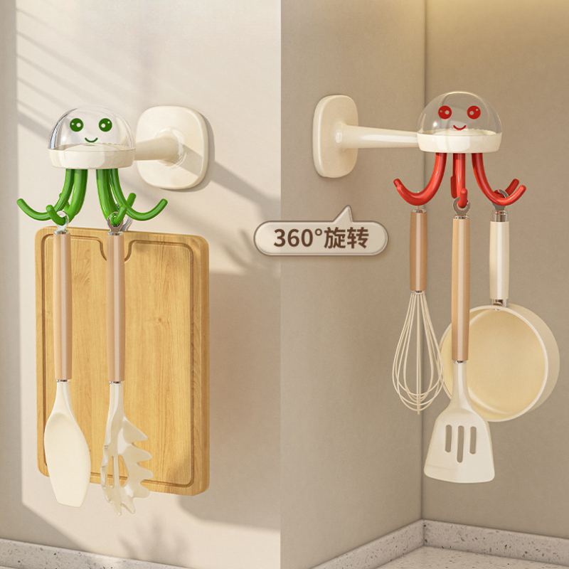 해파리 모양 회전 후크, 강력 접착식 주방 주걱 보관대 - Kitchen Gadgets Under 100 리뷰 및 가격