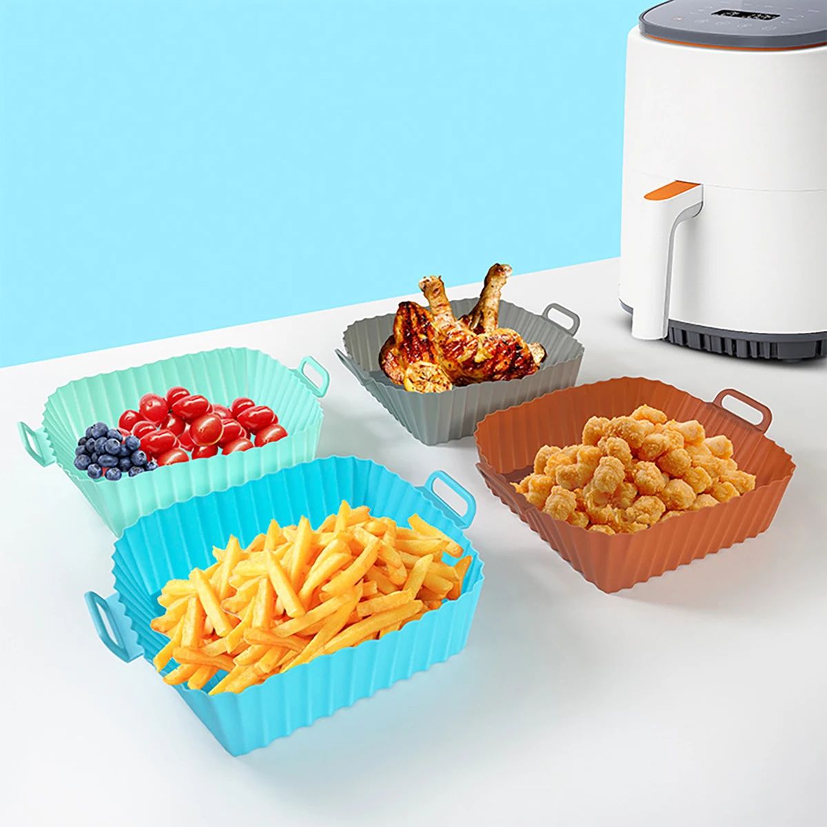 실리콘 프라이어 몰드 에어 프라이어 실리콘 라이너 냄비 - Air Fryer Accessories 리뷰 및 가격